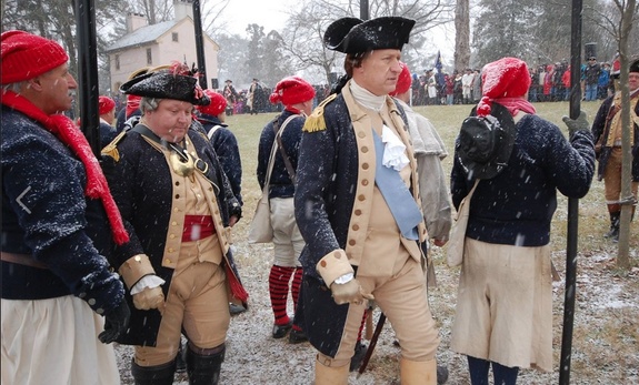 Generals Washington and Knox with sailors from Marblehead