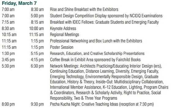IDEC Annual Conference Schedule