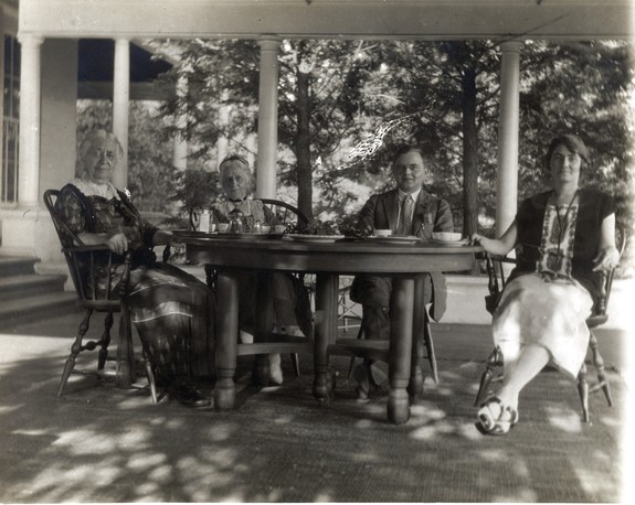 Elizabeth Nichols entertaining in Cornish, NH, c. 1920s