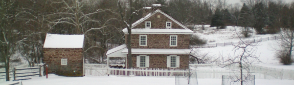 The Daniel Boone Homestead in winter